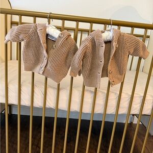 Cozy Tan Knit Cardigan for Kids